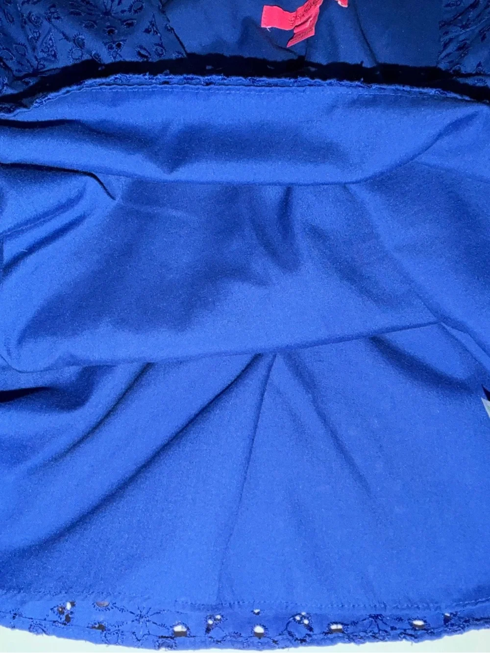 Lilly Pullitzer Shaila Eyelet Top Baha Blue Puff Sleeves Fully Lined Medium